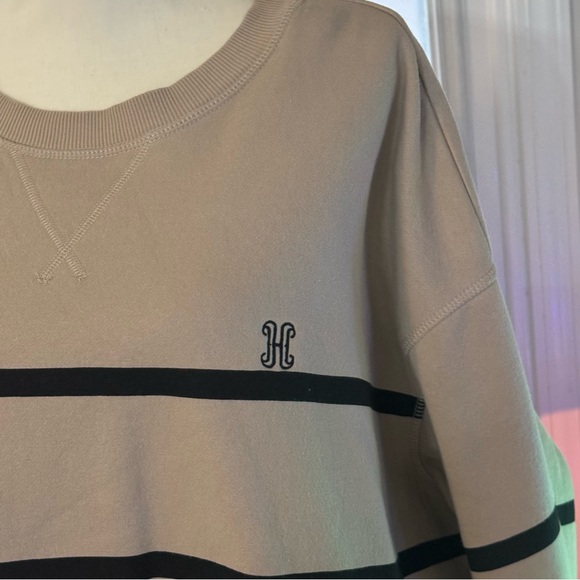 H&M women’s striped crew neck sweater size XXL new without tags - Picture 2 of 7